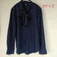 ユニクロ　レディース　ブラウス　ドット柄　Sサイズ