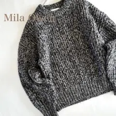 ミラオーウェン　ニット　クルーネックプルオーバー