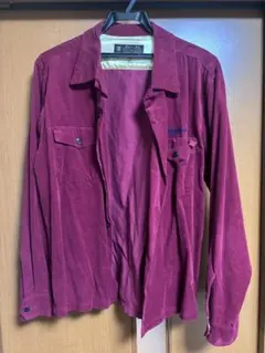 TOYPLANE バーガンディ 長袖シャツ Lサイズ