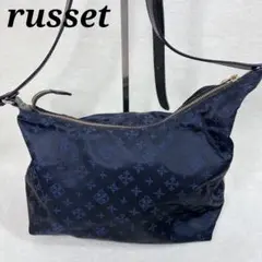 상태좋음 russet ラシット ショルダーバッグ モノグラム ネイビー