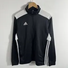adidas トラックジャケット 黒白 ジャージ
