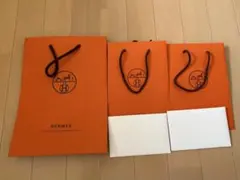 HERMES ショップ袋 紙袋　3枚セット　メッセージカード