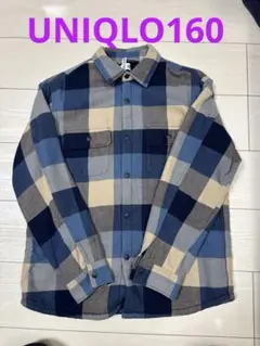 UNIQLOチェック柄ジャケット　シャツ　160 フリース