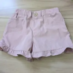 ピンク フリル付きショートパンツ 110