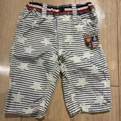 ミキハウス プッチー ワッペン付き ボーダー ハーフパンツ 男の子 100cmのサムネイル