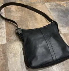 未使用級 COACH コーチ ショルダーバッグ 斜め掛け レザー 9188 黒