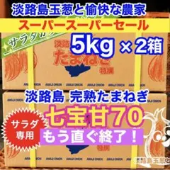 ＜サラダ専用5kg×2箱＞七宝甘70淡路島産 玉ねぎ 高糖度 玉ねぎ たまねぎのサムネイル