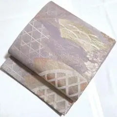 C◇着物くつろぎ 夏物 露草に蛍 金銀糸 太鼓 正絹 薄物 絽 紗 袋帯