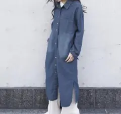デニムシャツ　ワンピースのサムネイル