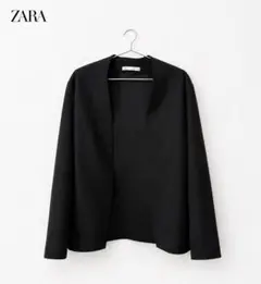 極美品✨　ZARA メンズ ノーカラージャケット ブラック