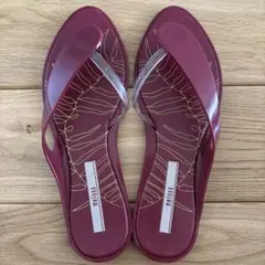 melissa ビーチサンダル ボルドー リーフ柄のサムネイル