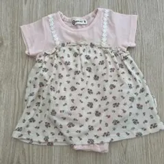 CROISSANCE BEBE ロンパース 花柄 70cm ピンク