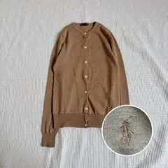 RALPH LAURENラルフローレン カーディガン刺繍ロゴキャメル系レディース