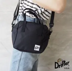 drifter ドリフター　ショルダーバッグ　スクエアミニバッグ　ブラック 鞄