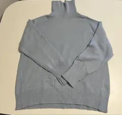 アメリカンホリック　ライトブルー ハイネック ニットセーター　Lサイズ