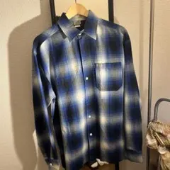 caltop長袖シャツ 青黒チェック s 今だけ値下げ中！