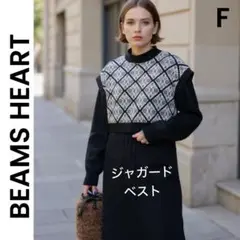【BEAMS HEART】ビームス ジャガード ニット ベスト