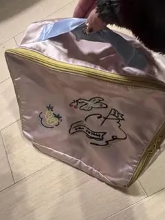 リ*マ様 刺繍デザインのピンクポーチ プードゥドゥのサムネイル
