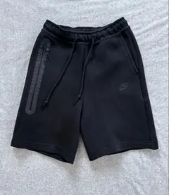 メンズS ブラック テックフリース ハーフパンツ 廃盤 NIKE 赤タグ 黒