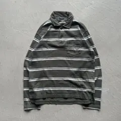 90s old uniqlo border polo l/s ボーダー 長袖ポロ