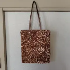新品未使用　OPAQE.CLIP スパンコール ブラウン トートバッグ