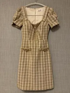 an ナイトドレス キャバドレス M ツイード調