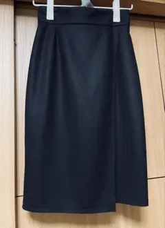 UNITED ARROWS ウールブラックタイトスカート