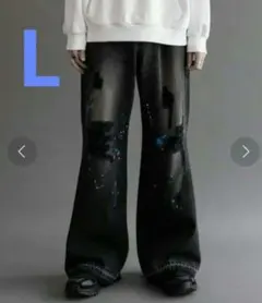 PHILTHEORY ギミックダメージ ペイント デニムパンツ L サイズ3のサムネイル
