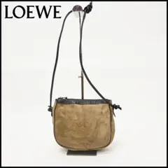 a2545 LOEWE【ロエベ】アナグラム柄スエードポシェット ショルダーバッグのサムネイル