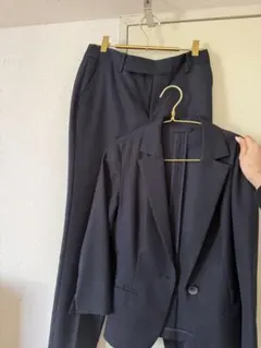 【SUIT SELECT】ダークネイビー 夏用ビジネススーツ サイズ36 洗濯可