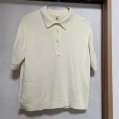 UNIQLO ポロシャツ 半袖 ニット イエロー L