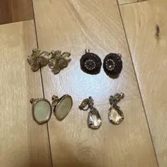 ゴールド花モチーフ イヤリングセット