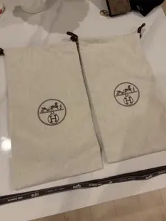 エルメス✳︎ヘリンボーンパターン 巾着袋　約59×59大サイズ②枚セット HERMES 巾着袋 2枚セット エルメス ヘリンボーン - メルカリ