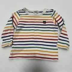 DOUBLE.B キッズ 長袖Tシャツ ボーダー 80 綿100