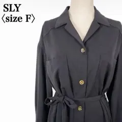 【2way】スライ　ウエストリボン美シルエットロングシャツワンピース