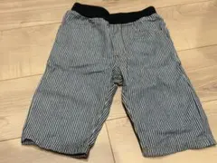 ストライプ柄 ハーフパンツ ネイビー
