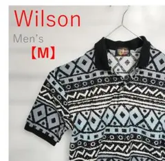 Wilson ウィルソン 総柄 ポロシャツ 日本製 Mのサムネイル