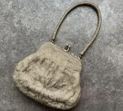 ビーズバッグ☆アンティーク ビンテージ シルバー ラウンド