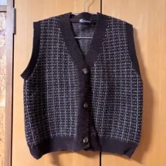 ニットベスト ブラウン