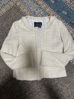 anyFAM ノーカラージャケット サイズ2 ホワイト