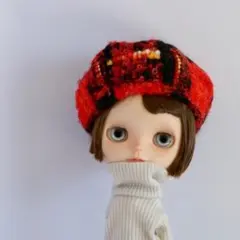 ブライスアウトフィット　ツイードウールチェックのベレー帽