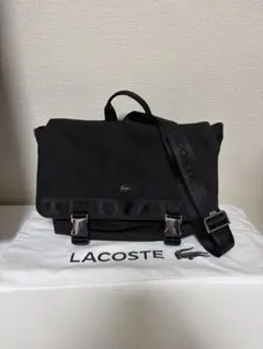 LACOSTE ラコステ ショルダーバッグ　斜め掛け 黒 ナイロン