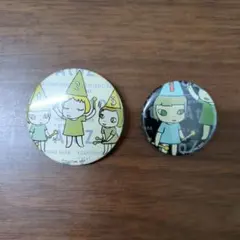 奈良美智　缶バッジ　非売品　レア Amazon.co.jp: 奈良美智 AtoZ オンナノコ123 缶バッジ4個セット