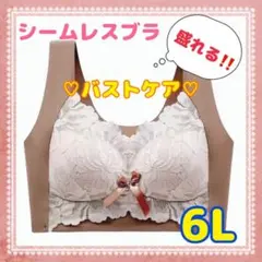 ノンワイヤーブラ シームレスブラ 盛れるブラ 6Lバストケア おしゃれ 可愛い