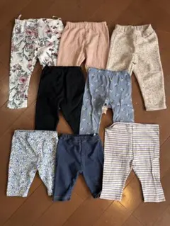 キッズベビーレギンス90サイズまとめ売り 8点セット 保育園着 女の子 春夏