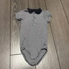 【お値下げ】PETIT BATEAU ストライプ ロンパース12m/74cm