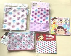 新品　希少　ペコちゃん　ミルキー　ポーチ　エプロン　ポーチ　折り紙　まとめ売り