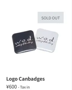 【完売品】　w.o.d. 缶バッジ　スクエア【レア】