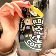 新品 スタバベアIDカードホルダー 社員証ケース ストラップ付 フィギュア くま