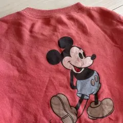 トップス　ミッキー　トレーナー　80 オレンジ